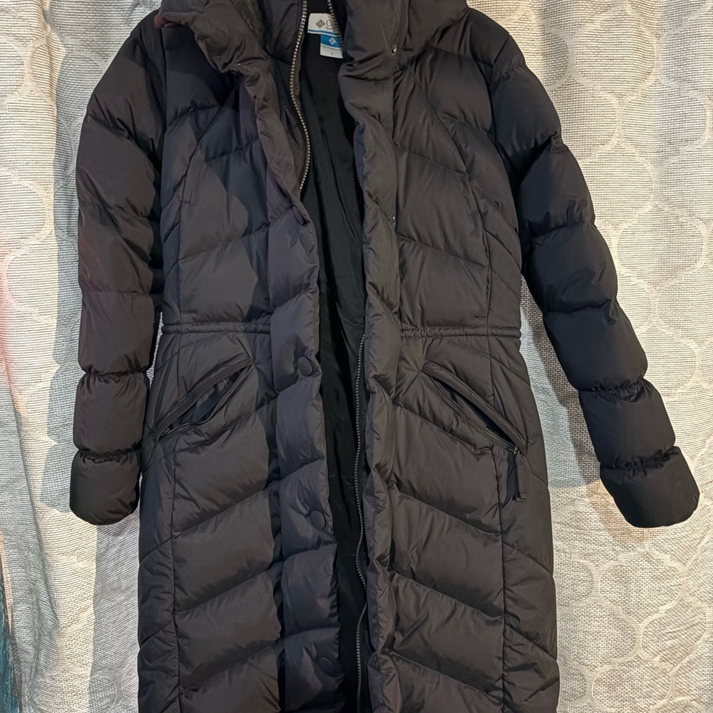 Women's Black Long Puffer Jacket